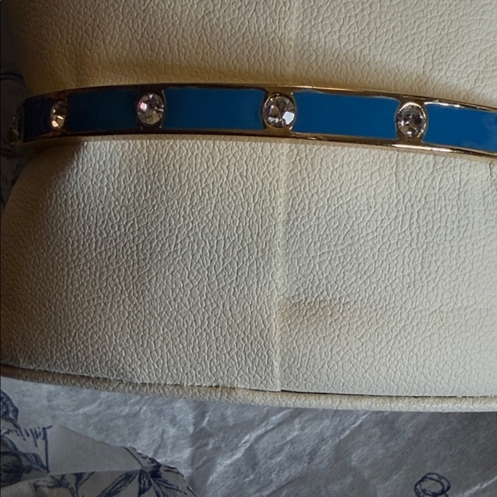 kate spade Blue Enamel Bangle with Crystal Accents - Picture 4 of 5